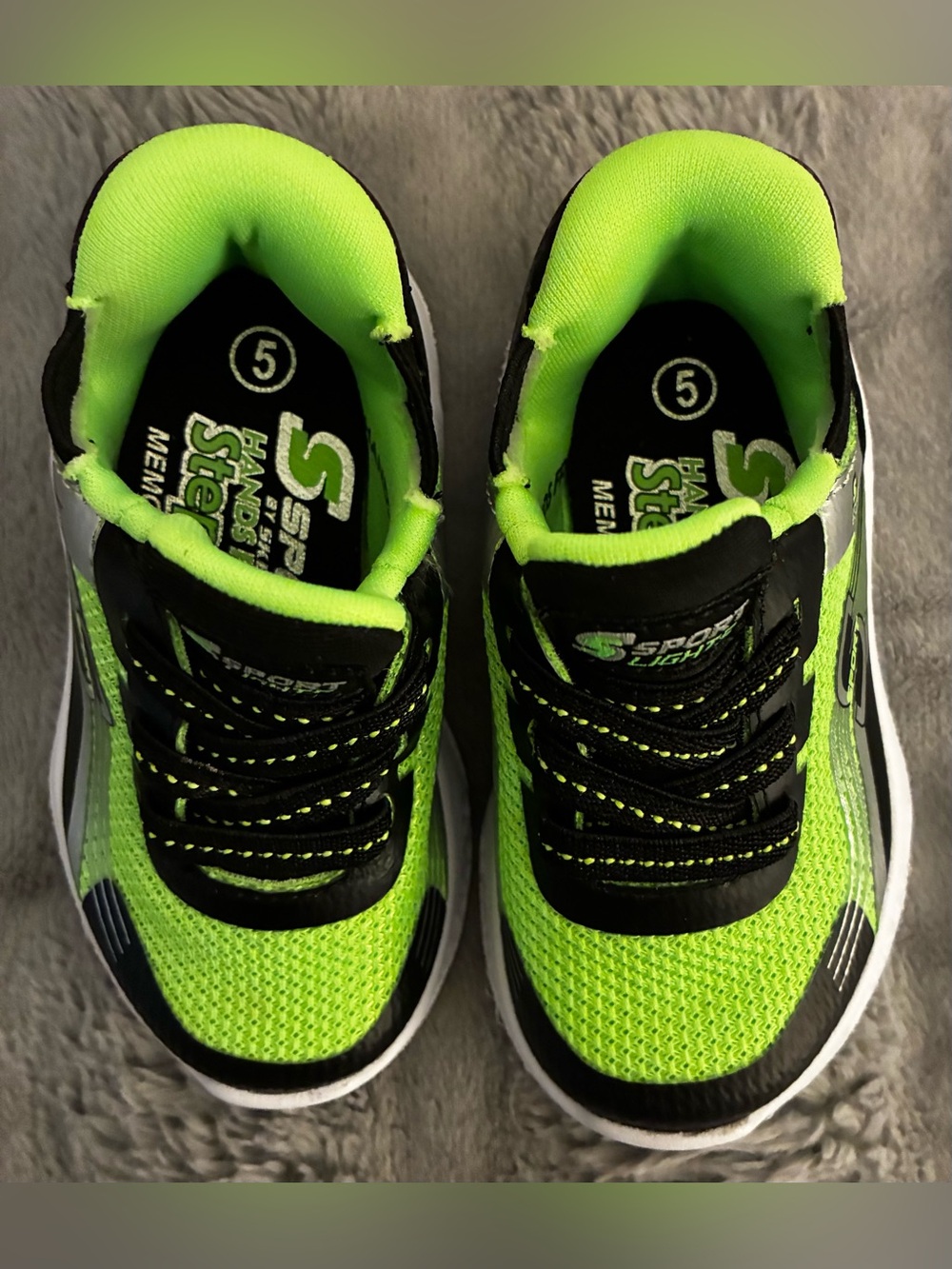 Skechers Kids' Neon Green Athletic Sneakers - Size 5 NIB